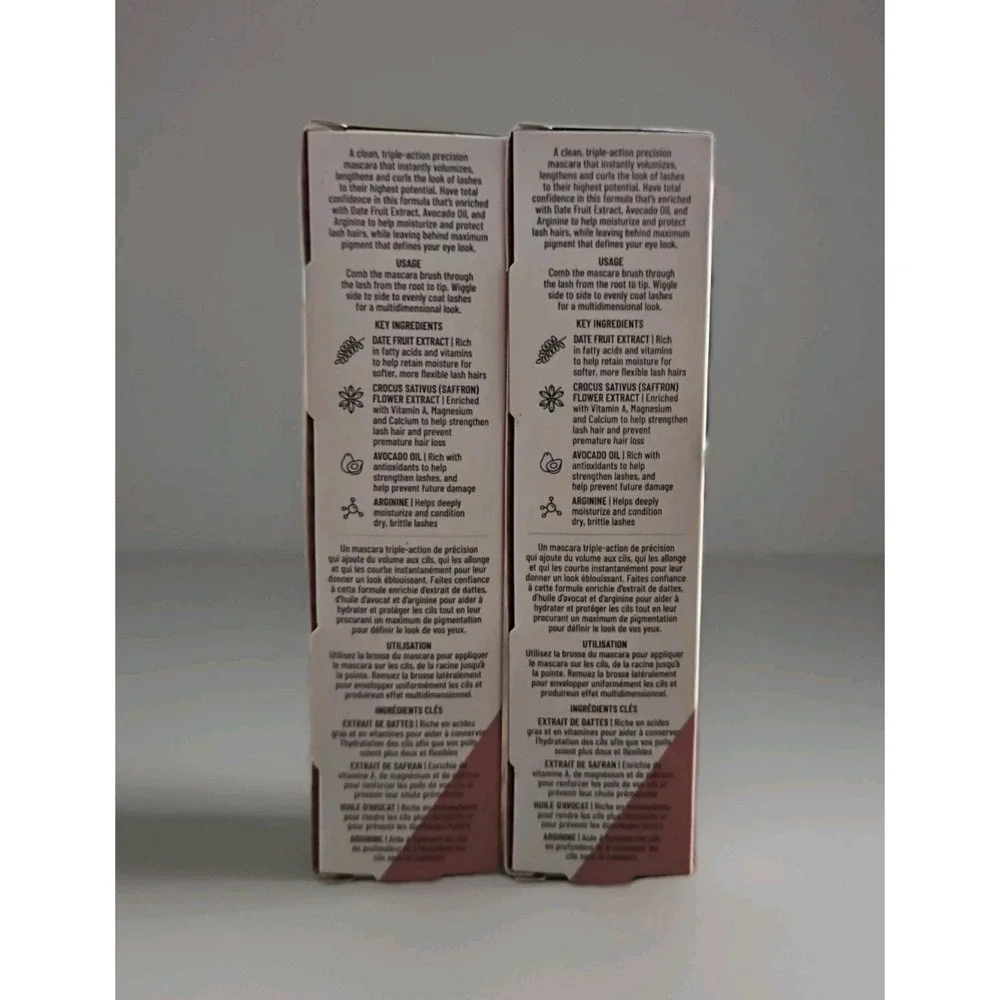 2X LYS Beauty Lash Confidence Curl + Length + Volume INFLUENTIAL Black 0.26 Oz